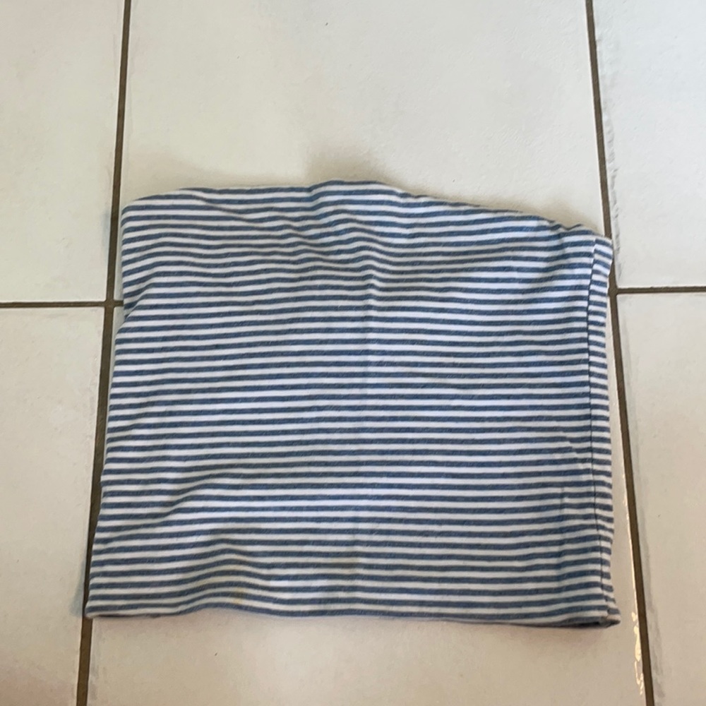 Blue and white striped crop top brandy Melville